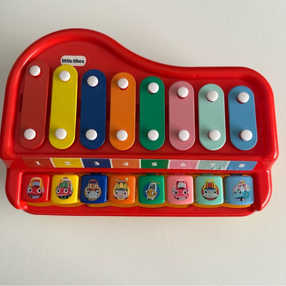 Xylophone Little Tykes Toy Kids Toddler Push Key Piano Musical Instrument Red